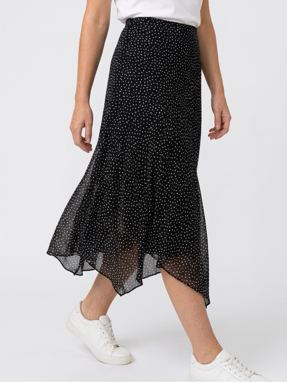 CABI black & white polka dot skirt